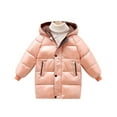thumbnail image 1 of Kids Winter Coat,Baby Girls Puffer Coat Mid-length Hooded Jackets With Pockets Zipper Windproof Jacket Outwear For Baby Boys Fall Coat For Girls Baby Winter Clothes, 1 of 3