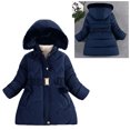 thumbnail image 1 of Kids Winter Coat,Baby Girls Puffer Coat Mid-length Jackets Zipper Windproof Jacket Outwear For Kids Baby Baby Girl Jacket Newborn Baby Clothes, 1 of 4