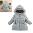 thumbnail image 1 of Kids Winter Coat,Baby Girls Puffer Coat With Mid-length Hoods Windproof Down Jacket For Kids Warm Fleece Outerwear Baby Boy Clothes, 1 of 4