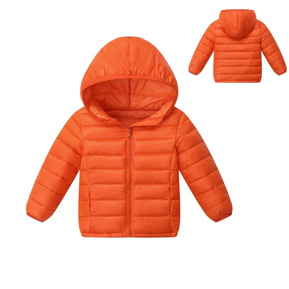 Kids Winter Coat for Boys with Hooded Puffer Jacket Red Jacket for Girls Full-Zip Long Sleeve Waterproof Boys Lightweight Jacket Boys Winter Jackets Size 9-10 Years