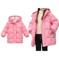 thumbnail image 1 of Kids Winter Coat,Boys Puffer Coat Mid-Length Heavyweight with Hooded Windproof Warm Outwear Windbreaker Ski Jacket Grils Winter Coats Size 5-6 Years, 1 of 5