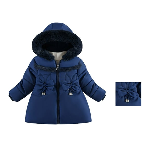 Kids Winter Coat,Boys Puffer Jacket Mid-Length with Hooded Warm Windproof Outwear Windbreaker Ski Jacket Grils Winter Coats Size 3-4 Years