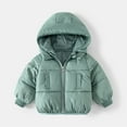 thumbnail image 1 of Kids Winter Coat,Boys Puffer Jacket with Pocket Zip up Hooded Coat Long Sleeve Windproof Toddler Jacket Girls Winter Clothes Size 3-4 Years, 1 of 8