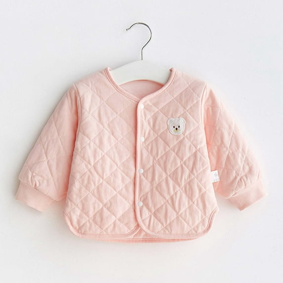 Kids Winter Coat Cute Printed Solid Color Lightweight Jacket Zipper Windproof Outwear Jacket for Baby Boys Toddler Girls Spring Jacket 2-3 Years