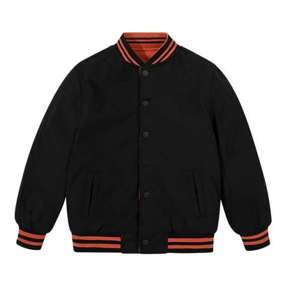 Kids Winter Coat Double-Sided Jacket Children Lightweight Warm Outerwear for Autumn and Winter Daily Wear