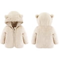 thumbnail image 1 of Kids Winter Coat Baby Hoodie with Bear Ear for Baby Girls Toddler Fall Jacket Baby Winter Clothes 6-12 Months, 1 of 4