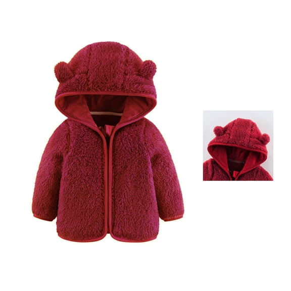 Kids Winter Coat Bear Ear Hooded Jacket for Baby Boys Child Winter Coat Baby Boy Clothes 18-24 Months