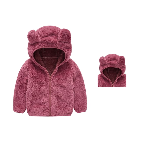 Kids Winter Coat Bear Ear Hooded Jacket for Kids Baby Baby Jacket Baby Girl Clothes Winter 4-5 Years