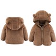 thumbnail image 1 of Kids Winter Coat Cute Bear Ear Hooded Jacket for Baby Puffer Jacket Kids Baby Boy Clothes 18-24 Months, 1 of 4