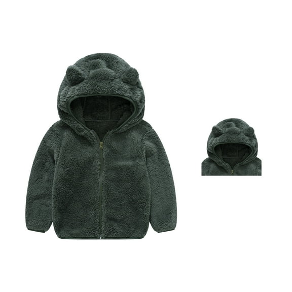 Kids Winter Coat Cute Bear Ear with Hoods for Kids Baby Winter Coat Baby Boy Clothes 3-4 Years