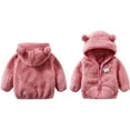 thumbnail image 1 of Kids Winter Coat Jacket Cute Bear Ear Hooded Jackets with Pockets for Kids Baby Kids Winter Jacket Little Boys Girls Clothes 12-18 Months, 1 of 7