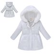 thumbnail image 1 of Kids Winter Coat for Girls with Hooded Puffer Jacket White Jacket Zip up Long Sleeve Lightweight Waterproof Jacket Kids Girls Winter Coats Size 4-5 Years, 1 of 4