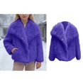thumbnail image 1 of Kids Winter Coat Girls Purple Fluffy Jacket for Girls Jacket Girls Warm Winter Coat Girls Jackets 9-10 Years, 1 of 4