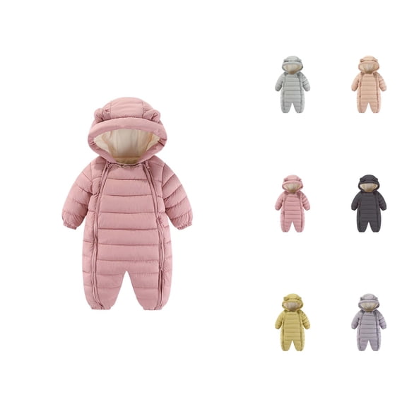 Kids Winter Coat Jackets for Girls Girls Down Baby Snowsuit Winter Clothes Coat Jumpsuit Boys Girls Hooded Jacket for Cold Weather