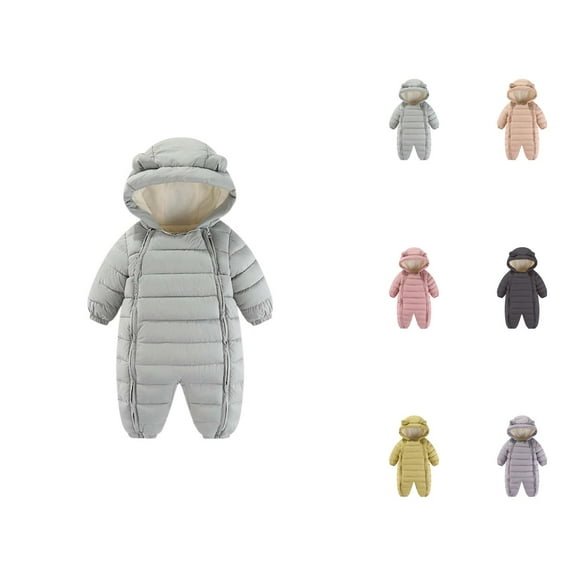 Kids Winter Coat Jackets for Girls Girls Down Baby Snowsuit Winter Clothes Coat Jumpsuit Boys Girls Hooded Jacket for Cold Weather