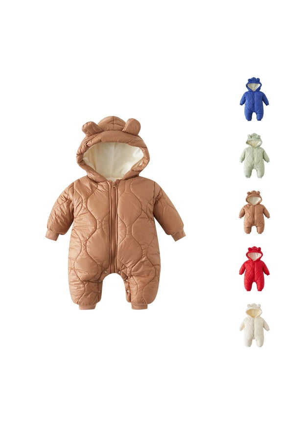 Kids Winter Coat Jackets for Girls Girls Down Baby Snowsuit Winter Coat Jumpsuit for Boys and Girls with Hooded Jacket Design