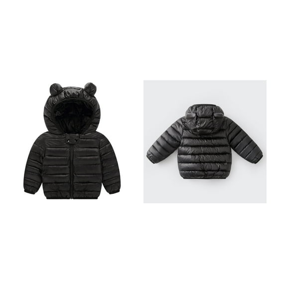 Kids Winter Coat,Kids Puffer Coat Baby Hoodie with Bear Ear Zipper Windproof Jacket Outwear for Kids Baby Outerwear Coats Little Boys Girls Clothes