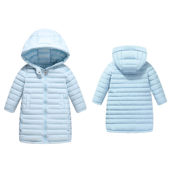 Kids Winter Coat,Kids Puffer Coat Baby Mid-length Hoodie with Long Sleeve Light Winter Coats For Kids Child Puffer Jacket Baby Boy Clothes