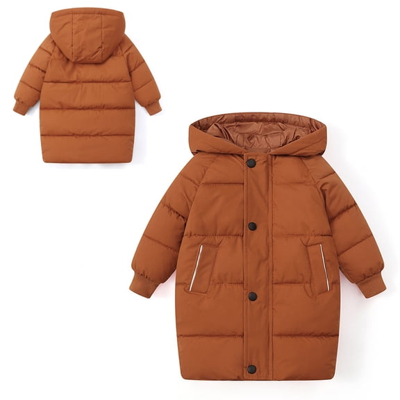 Kids Winter Coat,Kids Puffer Coat Baby Mid-length Hoodie with Zipper Up Down Coats For Baby Girls Winter Warm Outerwear Baby Boy Clothes