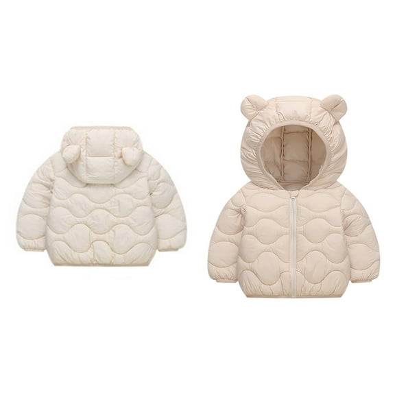 Kids Winter Coat,Kids Puffer Coat Cute Bear Ear with Hoods Windproof Down Jacket for Baby Girls Fall Outfits for Girls Little Boys Girls Clothes