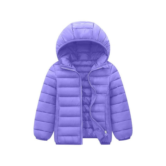 Kids Winter Coat,Kids Puffer Coat Hooded Jackets with Pockets Zipper Windproof Jacket Outwear for Baby Girls Outerwear Coats Kids Winter Clothes