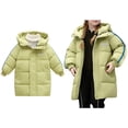 thumbnail image 1 of Kids Winter Coat,Kids Puffer Coat Mid-Length Heavyweight with Hooded Warm and Windproof Children Padded Coats Boys Coats Size 5-6 Years, 1 of 5