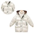 thumbnail image 1 of Kids Winter Coat,Kids Puffer Coat Mid-length Hooded Jacket Zipper Windproof Jacket Outwear For Baby Boys Child Puffer Jacket Winter Baby Girl Clothes, 1 of 7