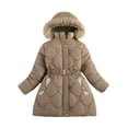 thumbnail image 1 of Kids Winter Coat,Kids Puffer Coat with Pocket Zip up Winter Hoodies Coat Solid Long Sleeve Windproof Fashion Kids Warm Clothes Girls Winter Clothes Size 7-8 Years, 1 of 3