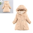 thumbnail image 1 of Kids Winter Coat,Kids Puffer Coat With Mid-length Hoods Zipper Windproof Jacket Outwear For Baby Girls Baby Girl Jacket Newborn Baby Clothes, 1 of 7