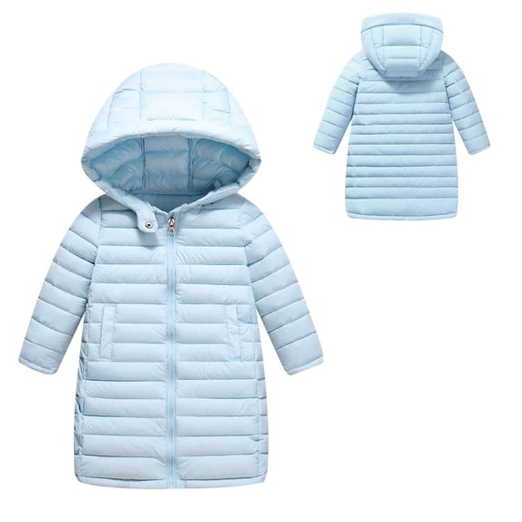 Kids Winter Coat,Kids Puffer Coat With Mid-length Hoods Zipper Windproof Jacket Outwear For Kids Baby Baby Boy Jacket Winter Baby Girl Clothes