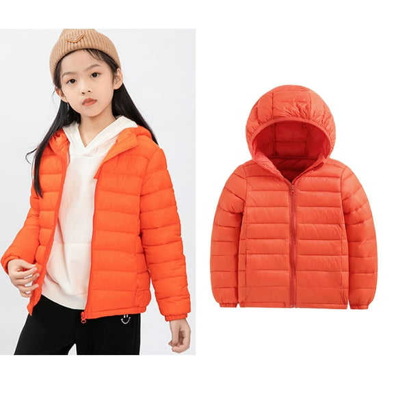 Kids Winter Coat,Kids Puffer Coat with Hoods Zipper Windproof Jacket Outwear for Baby Kids Fall Jacket Baby Boy Clothes