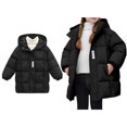 thumbnail image 1 of Kids Winter Coat,Kids Puffer Jacket Mid-Length with Collar Hooded Warm and Windproof Thick Warm Snow Hoodie Outwear Grils Winter Coats Size 3-4 Years, 1 of 5