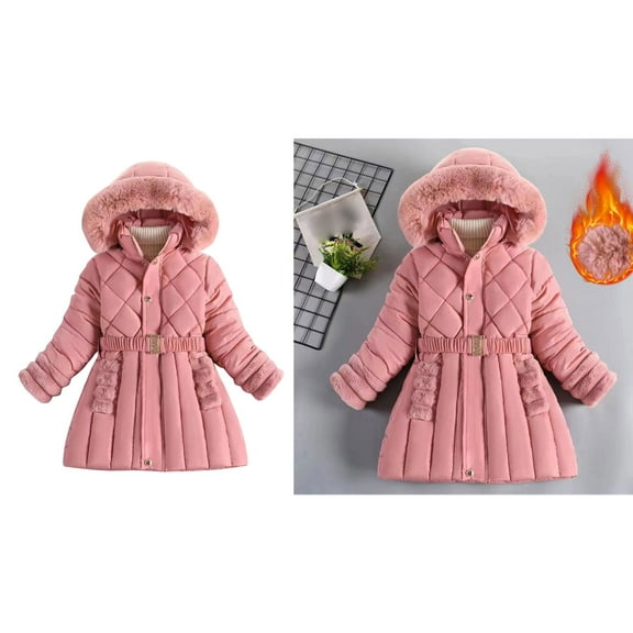 Kids Winter Coat,Kids Puffer Jacket Mid-Length with Hooded Warm and Windproof Child Puffer Jacket Boys Winter Coat Size 4-5 Years