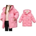thumbnail image 1 of Kids Winter Coat,Kids Puffer Jacket Mid-Length with Collar Hooded Warm and Windproof Thick Warm Outwear Boys Winter Coat Size 8-9 Years, 1 of 5