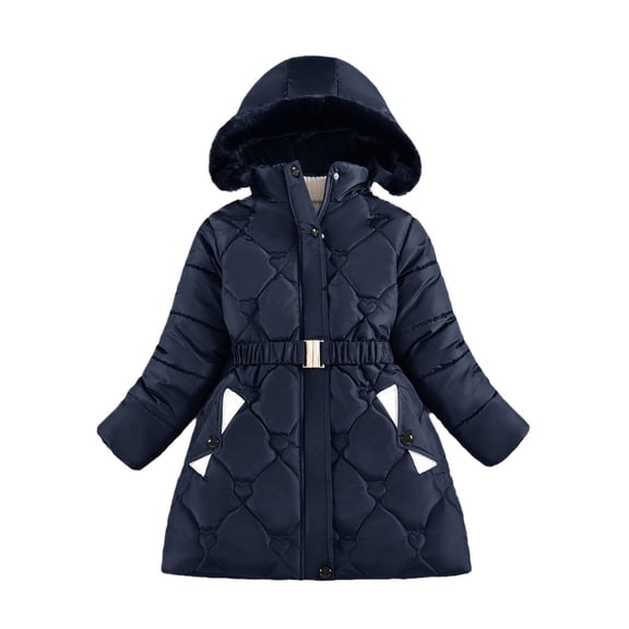 Kids Winter Coat,Kids Puffer Jacket with Pocket Zip up Hooded Coat Long Sleeve Windproof Boys' Hooded Winter Coat Boys Jackets Size 7-8 Years