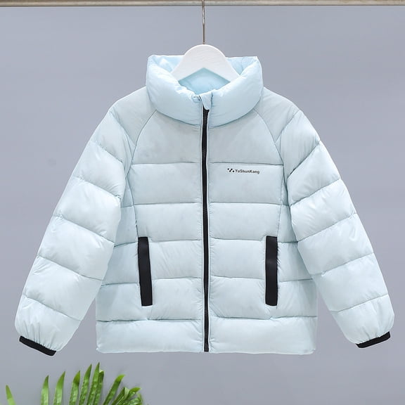 Boy Winter Coat Kids Puffer Jacket with Pocket Zipper Winter Coat Warm and Windproof Child Puffer Jacket Grils Winter Coats Size 3-4 Years