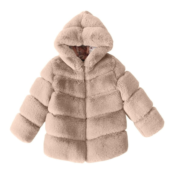 Kids Winter Coat Kids Winter Clothes Toddler Girls Jacket Fall Winter Toddler Kids Collar Soild Jackets Warm Hooded Woolen Jacket Coats