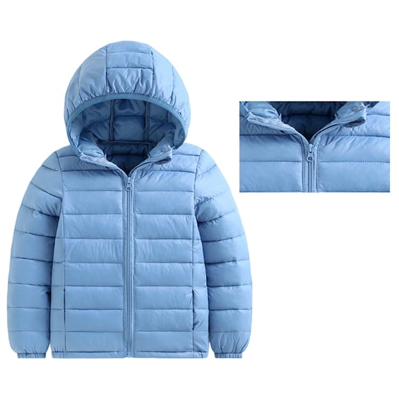 Kids Winter Coat Lightweight Water-Resistant with Hood Puffer Jacket Winter Clothes for Toddler Boys 4-5 Years