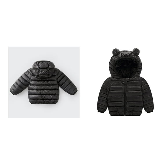 Kids Winter Coat,Little Boys Girls Puffer Coat Baby Hoodie with Bear Ear Lightweight Puffer Jacket for Baby Boys Kids Fall Jacket Baby Girl Clothes Winter