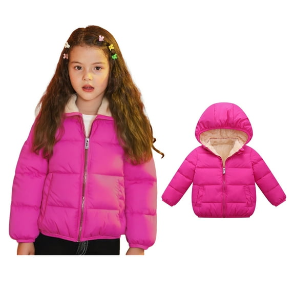 Kids Winter Coat,Little Boys Girls Puffer Coat Baby Hoodie Zipper Windproof Jacket Outwear for Kids Baby Winter Coat Baby Boy Clothes