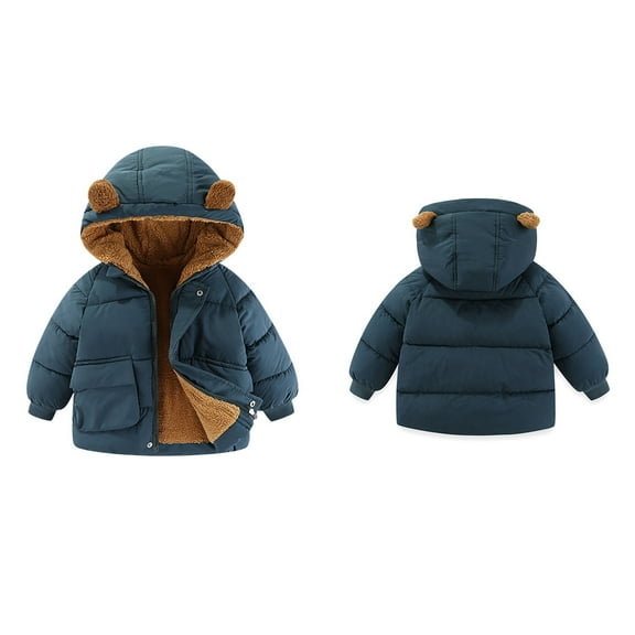Kids Winter Coat,Little Boys Girls Puffer Coat Bear Ear Cute Jackets Windproof Down Jacket for Kids Baby Girls Kids Fall Jacket Warm Thick Clothes