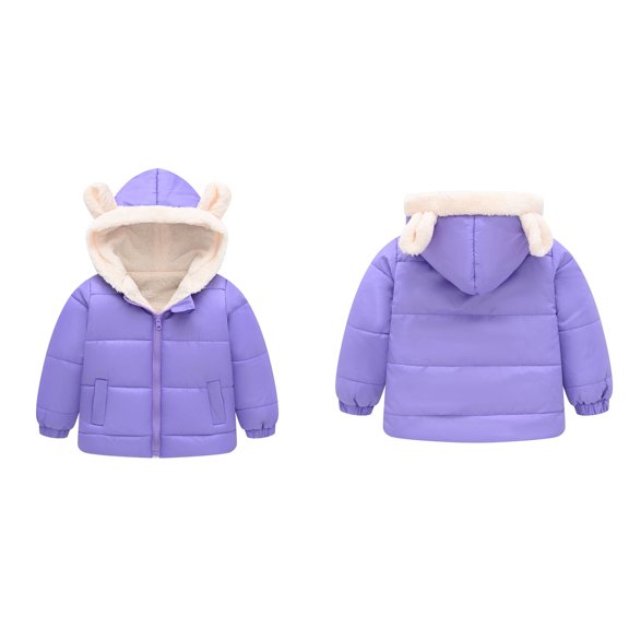 Kids Winter Coat,Little Boys Girls Puffer Coat Bear Ear Cute Jackets Zipper Windproof Jacket Outwear for Kids Baby Girls Thick Parka Baby Girl Clothes Winter