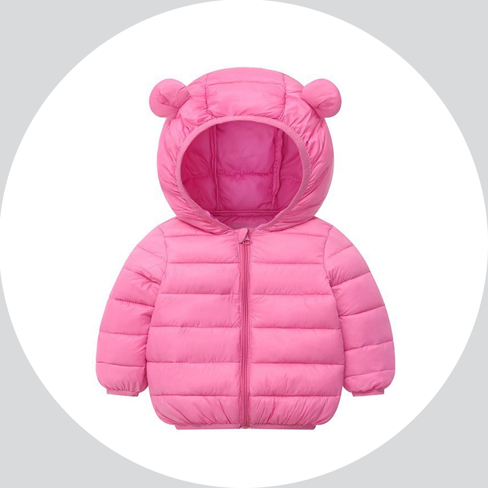 Kids Winter Coat,Little Boys Girls Puffer Coat Bear Ear Hooded Jacket ...