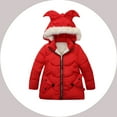thumbnail image 1 of Kids Winter Coat,Little Boys Girls Puffer Coat Cute -Shaped Hooded Jackets with Pockets Thicken Windproof Zipper Warm Outwear 1-2 Years, 1 of 3