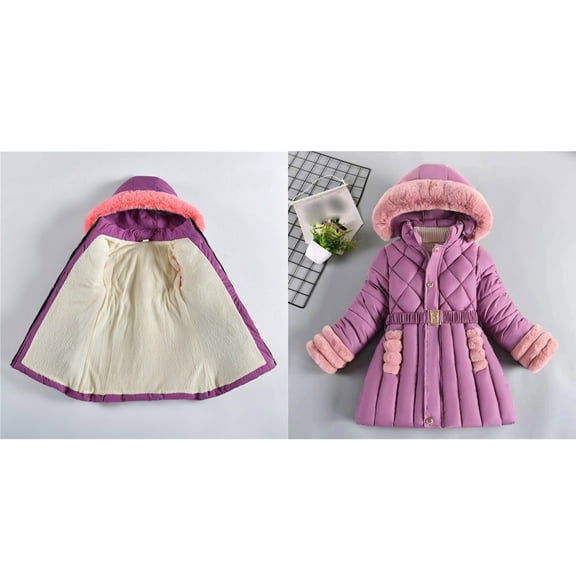 Kids Winter Coat,Little Boys Girls Puffer Coat With Mid-length Hoods Windproof Down Jacket For Baby Kids Puffer Jacket Baby Winter Clothes