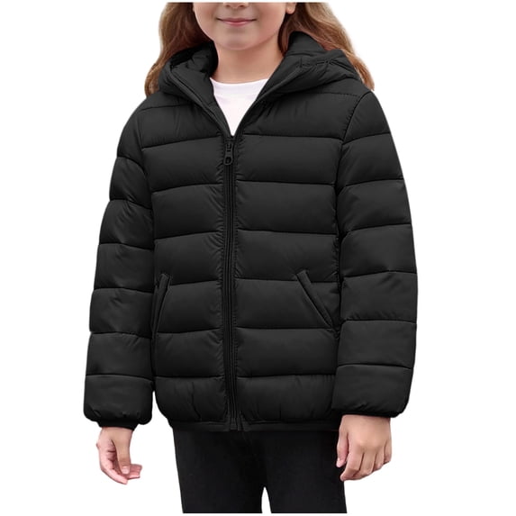 Kids Winter Coat Puffer Jacket Casual Warm Winter Coats with Hooded Casual Outdoor Activities Outwear for Girls Boys