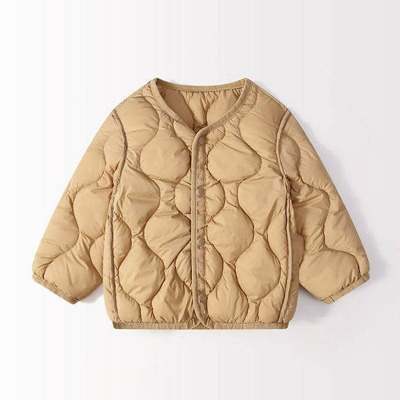 Kids Winter Coat Solid Color Cartoon Printed Lightweight Jacket Windproof Jacket for Baby Child Down Jacket 2-3 Years