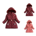 thumbnail image 1 of Kids Winter Coat Winter Jacket Girls Down Toddler Baby Unisex Patchwork Spring Winter Cute Coat Hooded Padded Jacket Outwear Clothes, 1 of 10