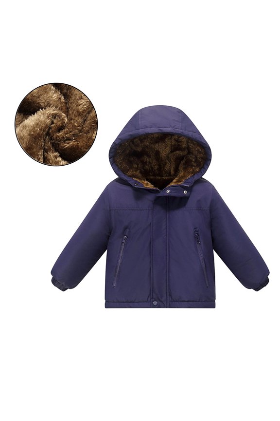 Kids Winter Coat for Boys Hooded Puffer Jacket Jacket Boys Zipper Long Sleeve Waterproof Boys Lightweight Jacket Girl Jackets Size 5-6 Years