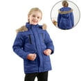 thumbnail image 1 of Kids Winter Coat for Boys with Hooded Puffer Jacket Girls Navy Jacket Zip up Long Sleeve Waterproof Boys Thicken Jacket Boys Coats Size 7-8 Years, 1 of 6